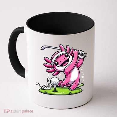 Golfer Axolotl Playing Golf, Golf Player Sports Coffee Mug
