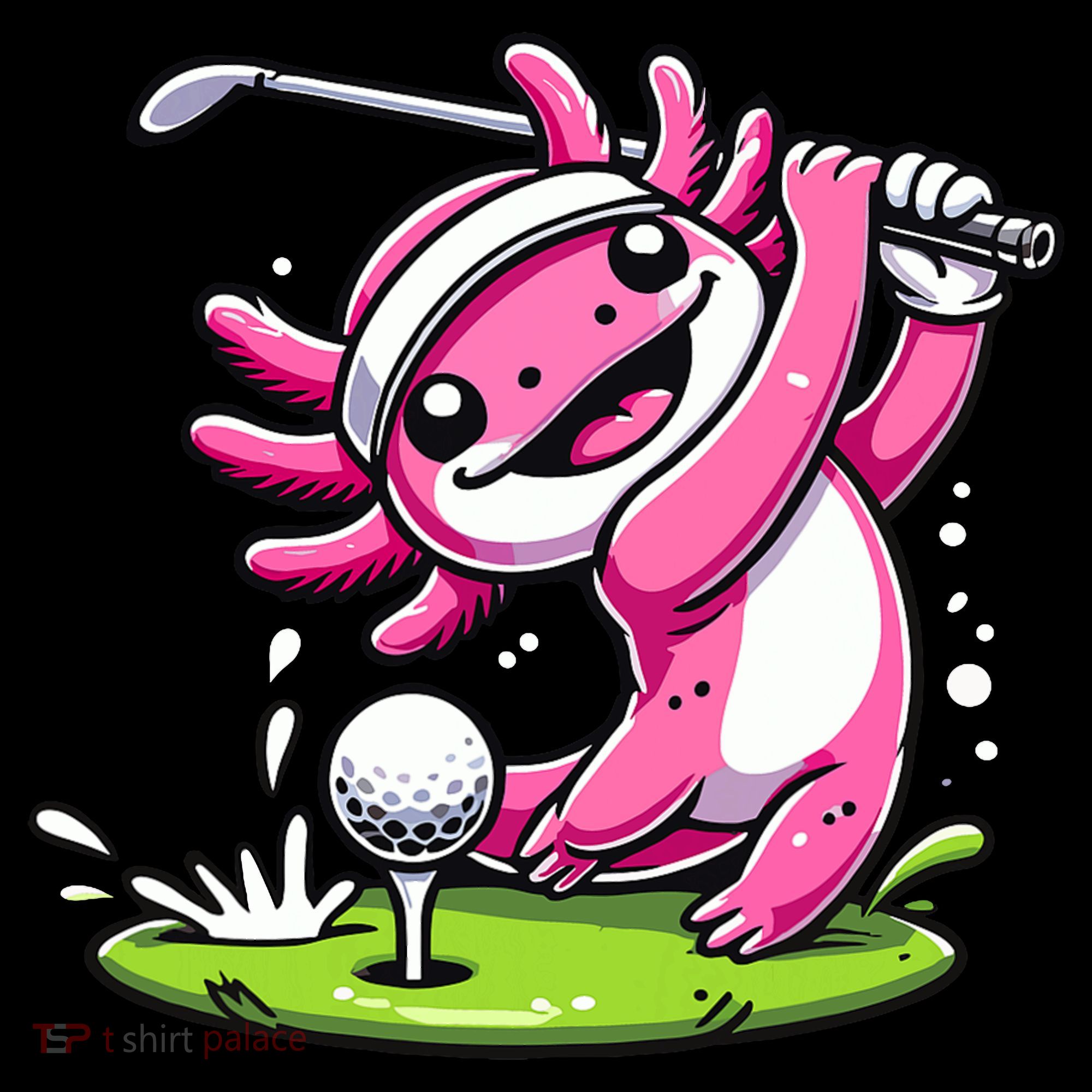 Golfer Axolotl Playing Golf, Golf Player Sports Coffee Mug