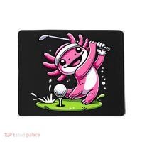 Golfer Axolotl Playing Golf, Golf Player Sports Mousepad thumb 0