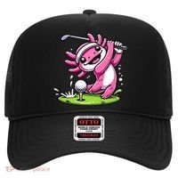 Golfer Axolotl Playing Golf, Golf Player Sports Hat thumb 0