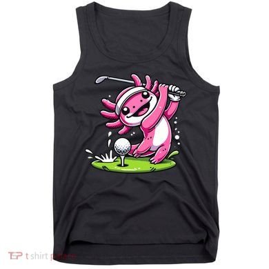 Golfer Axolotl Playing Golf, Golf Player Sports Tank Top