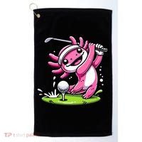 Golfer Axolotl Playing Golf, Golf Player Sports Golf Towel thumb 0