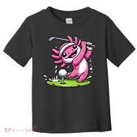 Golfer Axolotl Playing Golf, Golf Player Sports Toddler T-Shirt thumb 0