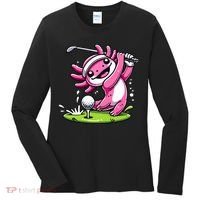 Golfer Axolotl Playing Golf, Golf Player Sports Women's Long Sleeve Shirt thumb 0