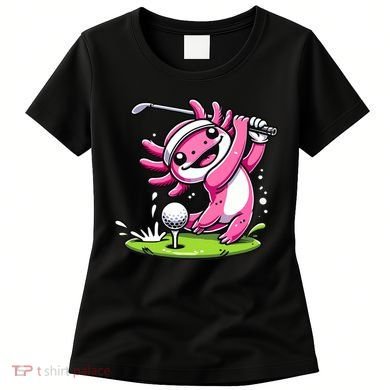 Golfer Axolotl Playing Golf, Golf Player Sports Women's T-Shirt