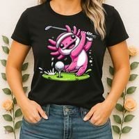 Golfer Axolotl Playing Golf, Golf Player Sports Women's T-Shirt thumb 2