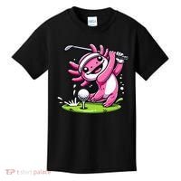 Golfer Axolotl Playing Golf, Golf Player Sports Kids T-Shirt thumb 0