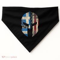 Greek American Pride Greece Spartan Helmet USA-Made Doggie Bandana thumb 0