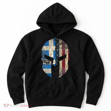 Greek American Pride Greece Spartan Helmet Hoodie