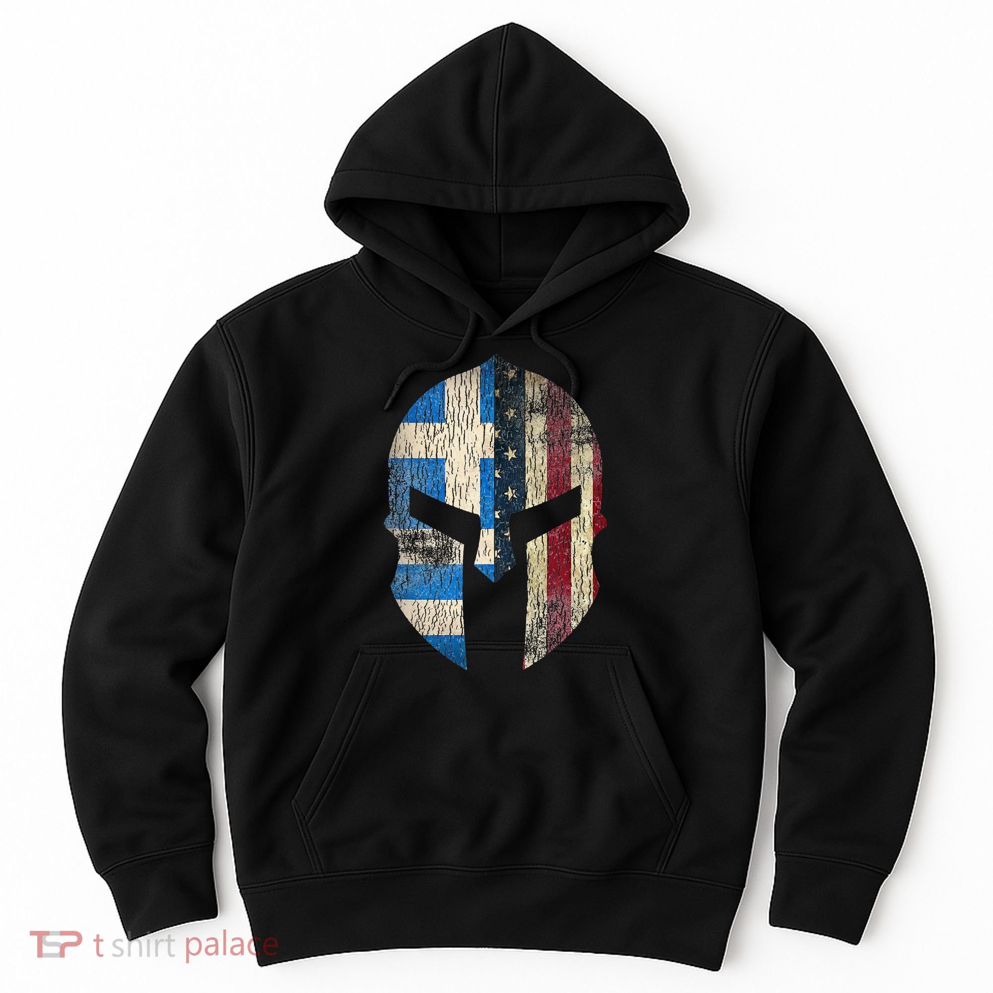 Greek American Pride Greece Spartan Helmet Hoodie