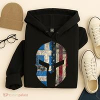 Greek American Pride Greece Spartan Helmet Hoodie thumb 4