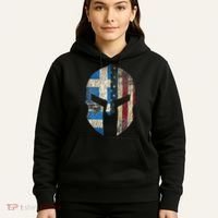 Greek American Pride Greece Spartan Helmet Hoodie thumb 5