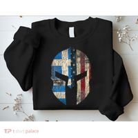 Greek American Pride Greece Spartan Helmet Sweatshirt thumb 2