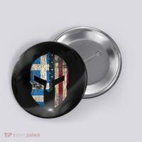 Greek American Pride Greece Spartan Helmet Button thumb 0