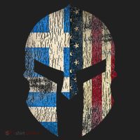 Greek American Pride Greece Spartan Helmet Beanie thumb 2