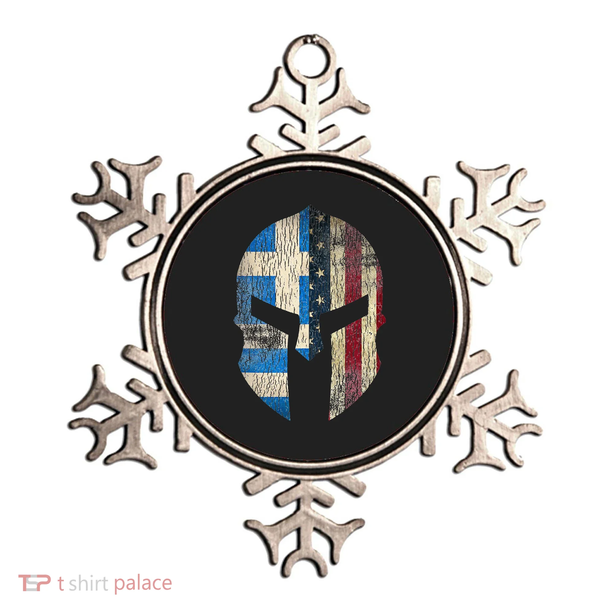Greek American Pride Greece Spartan Helmet Ornament