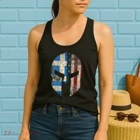 Greek American Pride Greece Spartan Helmet Women's Tank Top thumb 2
