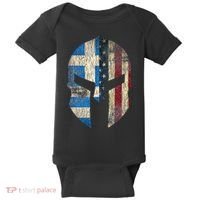 Greek American Pride Greece Spartan Helmet Baby Bodysuit thumb 0