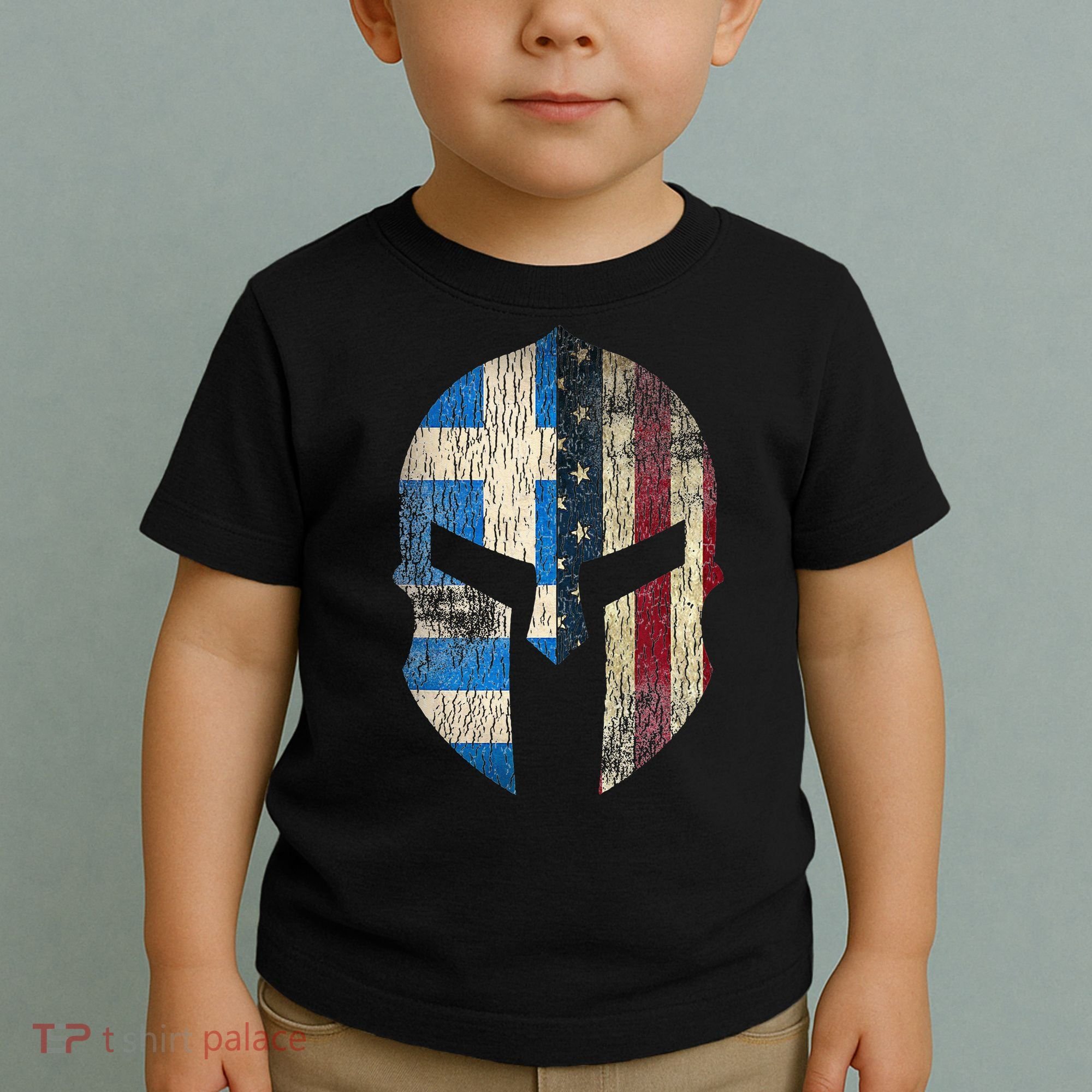 Greek American Pride Greece Spartan Helmet Toddler T-Shirt