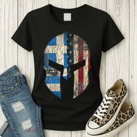 Greek American Pride Greece Spartan Helmet Women's T-Shirt thumb 3