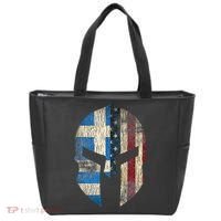 Greek American Pride Greece Spartan Helmet Tote Bag thumb 0