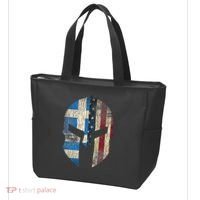 Greek American Pride Greece Spartan Helmet Tote Bag thumb 3
