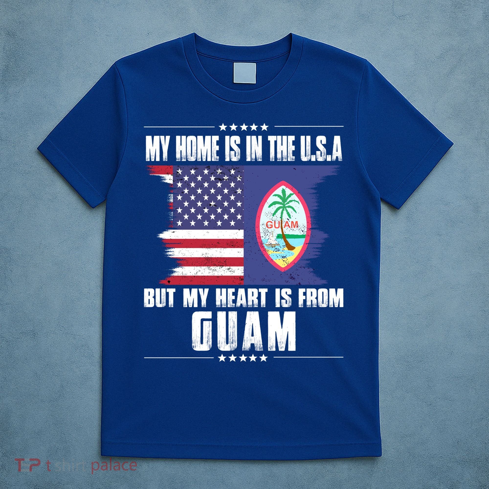 Guaian American Patriot Grown Proud Home Heart Usa Flag Gift T-Shirt