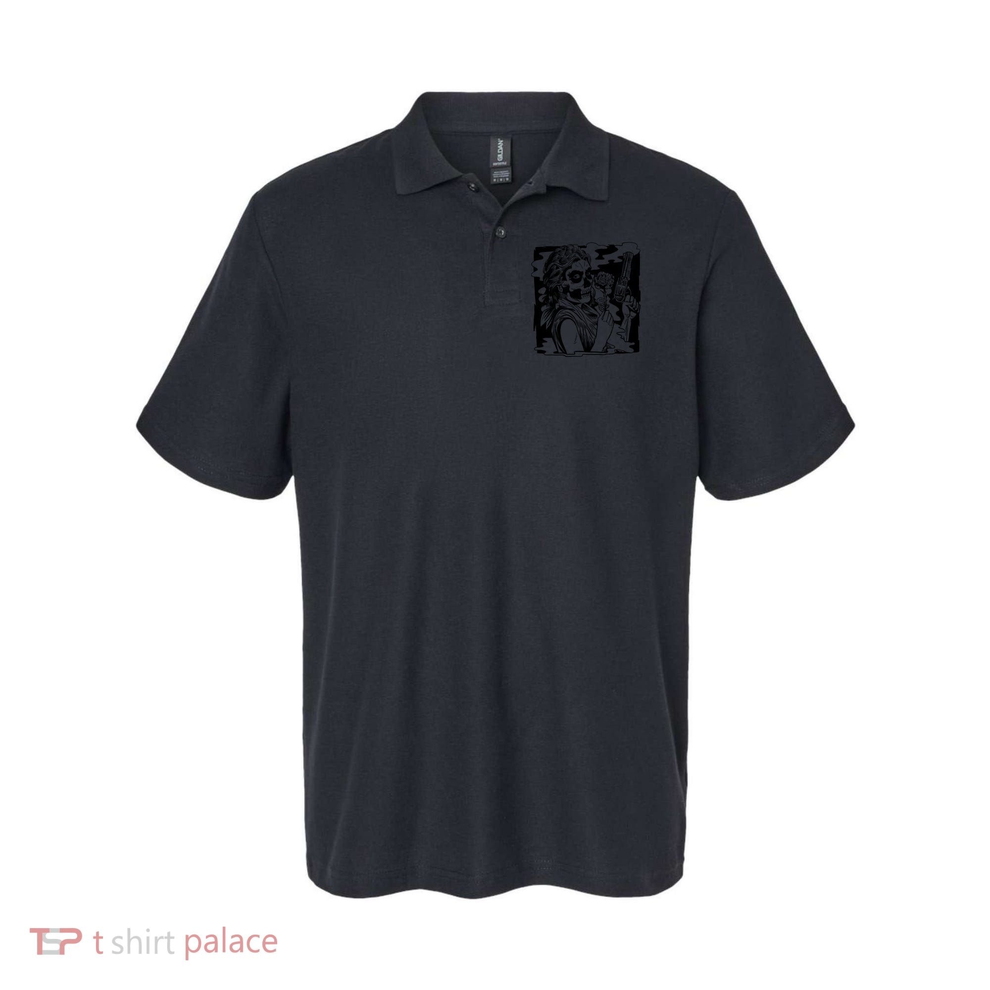 Gun And Roses Skull Girl Polo