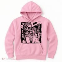 Gun And Roses Skull Girl Hoodie thumb 0