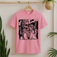 Gun And Roses Skull Girl T-Shirt thumb 2