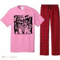 Gun And Roses Skull Girl Pajama Set thumb 0