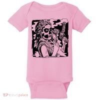 Gun And Roses Skull Girl Baby Bodysuit thumb 0