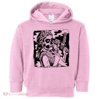 Gun And Roses Skull Girl Toddler Hoodie thumb 0