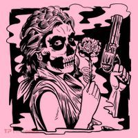 Gun And Roses Skull Girl Toddler Hoodie thumb 2