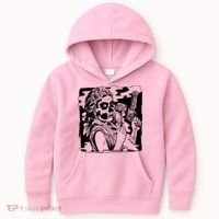 Gun And Roses Skull Girl Kids Hoodie thumb 0