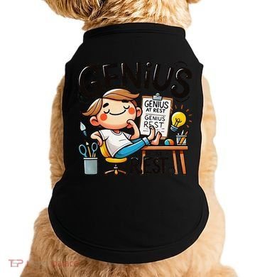 Genius At Rest Funny Doggie Tank
