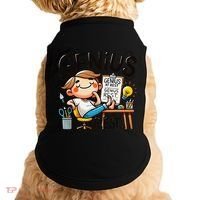 Genius At Rest Funny Doggie Tank thumb 0