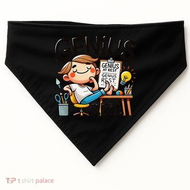 Genius At Rest Funny USA-Made Doggie Bandana