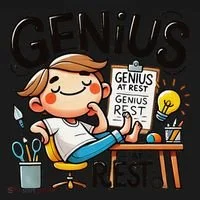 Genius At Rest Funny Bucket Hat thumb 4