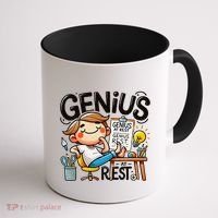 Genius At Rest Funny Coffee Mug thumb 1