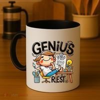 Genius At Rest Funny Coffee Mug thumb 4