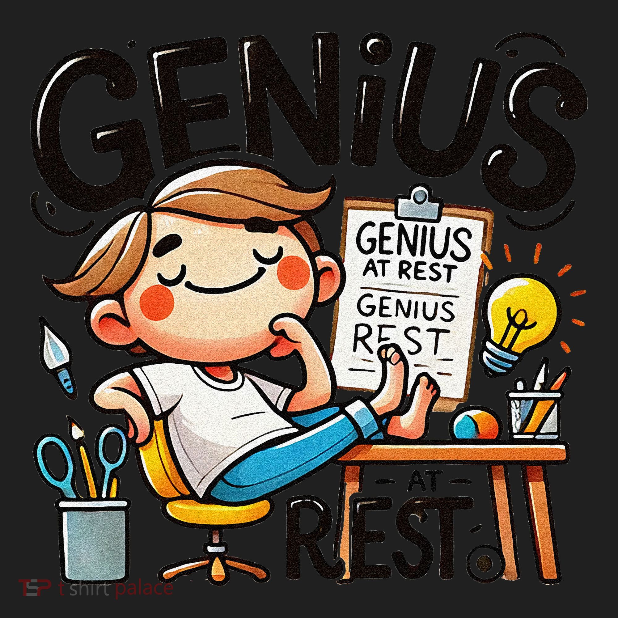 Genius At Rest Funny Beanie