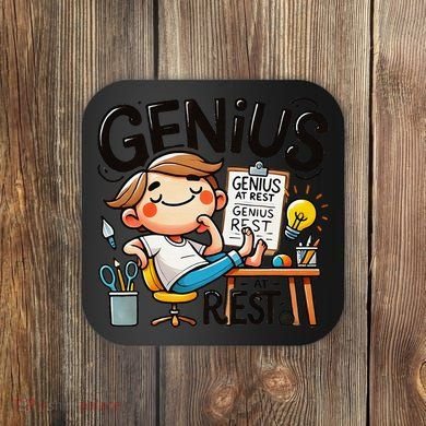 Genius At Rest Funny Coaster