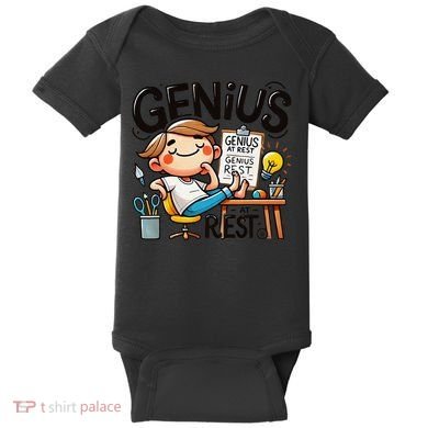 Genius At Rest Funny Baby Bodysuit