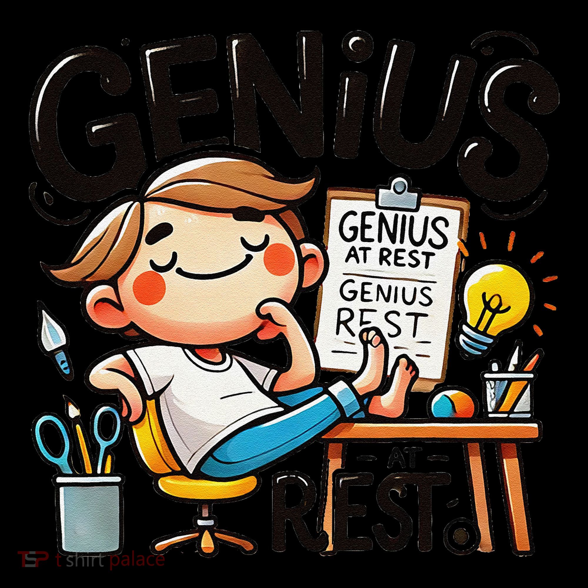 Genius At Rest Funny Toddler Hoodie