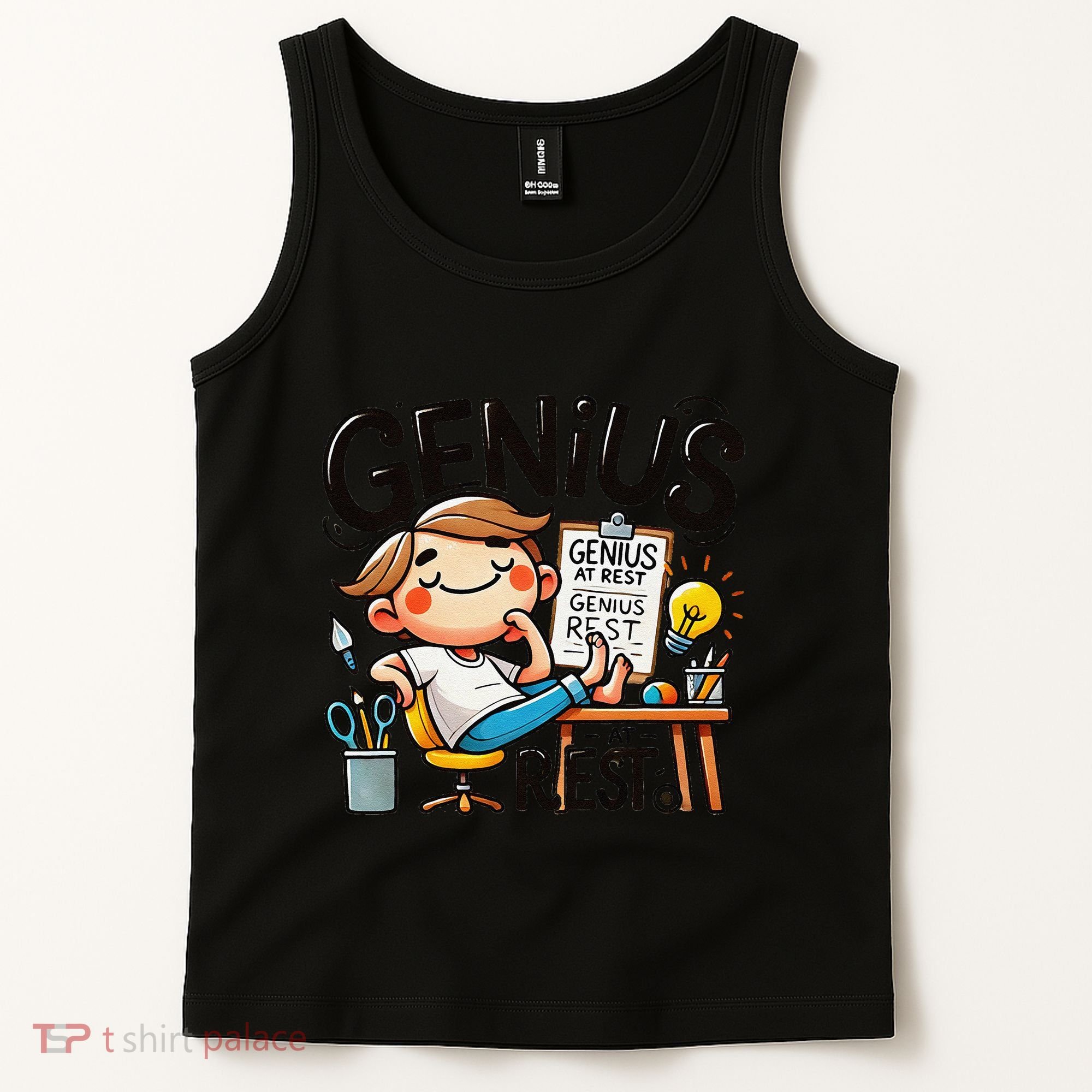 Genius At Rest Funny Tank Top