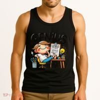 Genius At Rest Funny Tank Top thumb 3