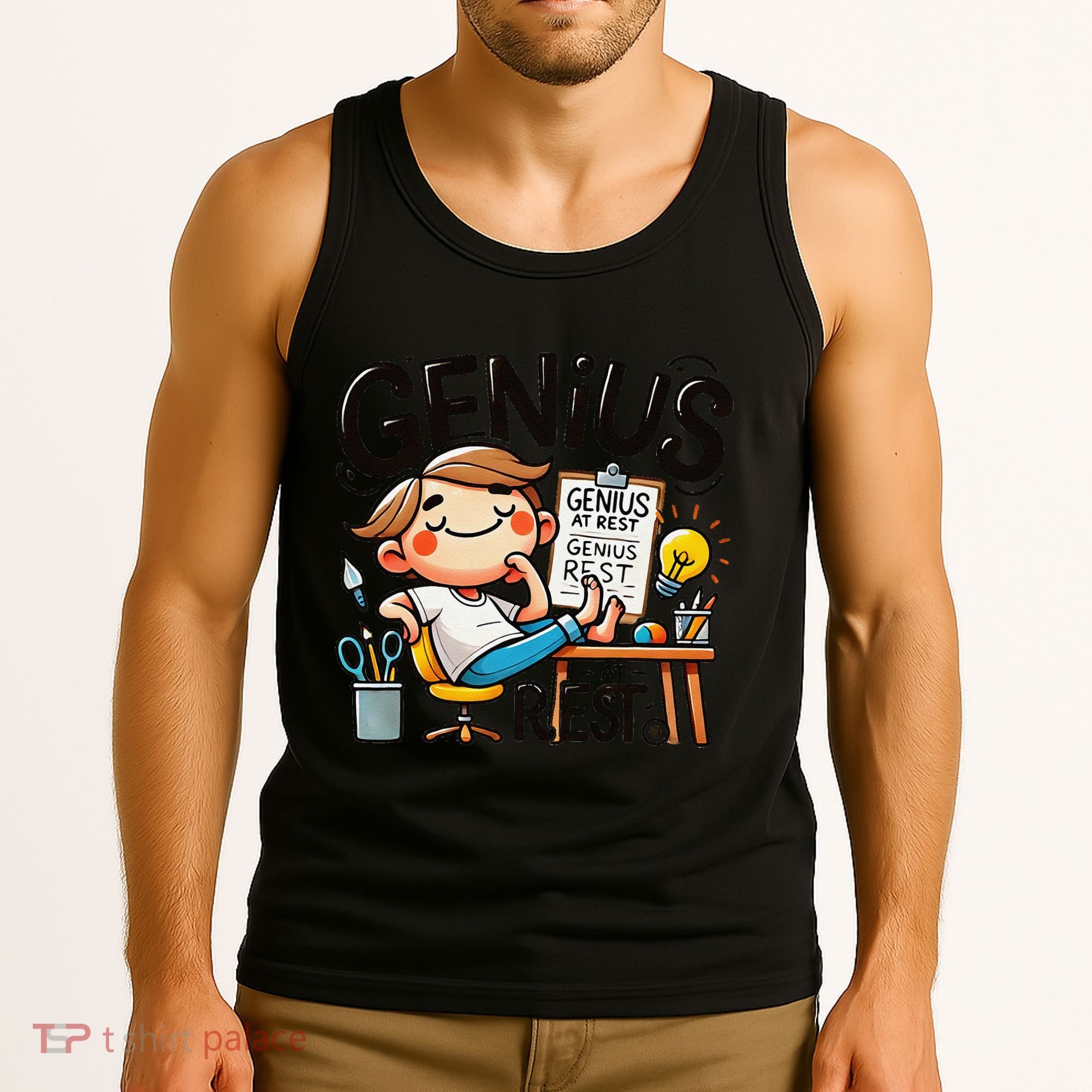 Genius At Rest Funny Tank Top