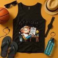 Genius At Rest Funny Tank Top thumb 4