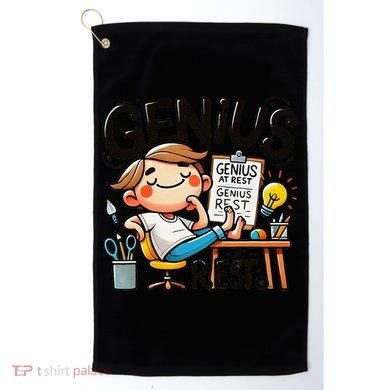 Genius At Rest Funny Golf Towel